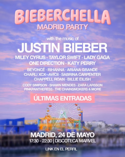 BIEBERCHELLA MADRID [Tardeo Pop Domingo 24 Mayo]